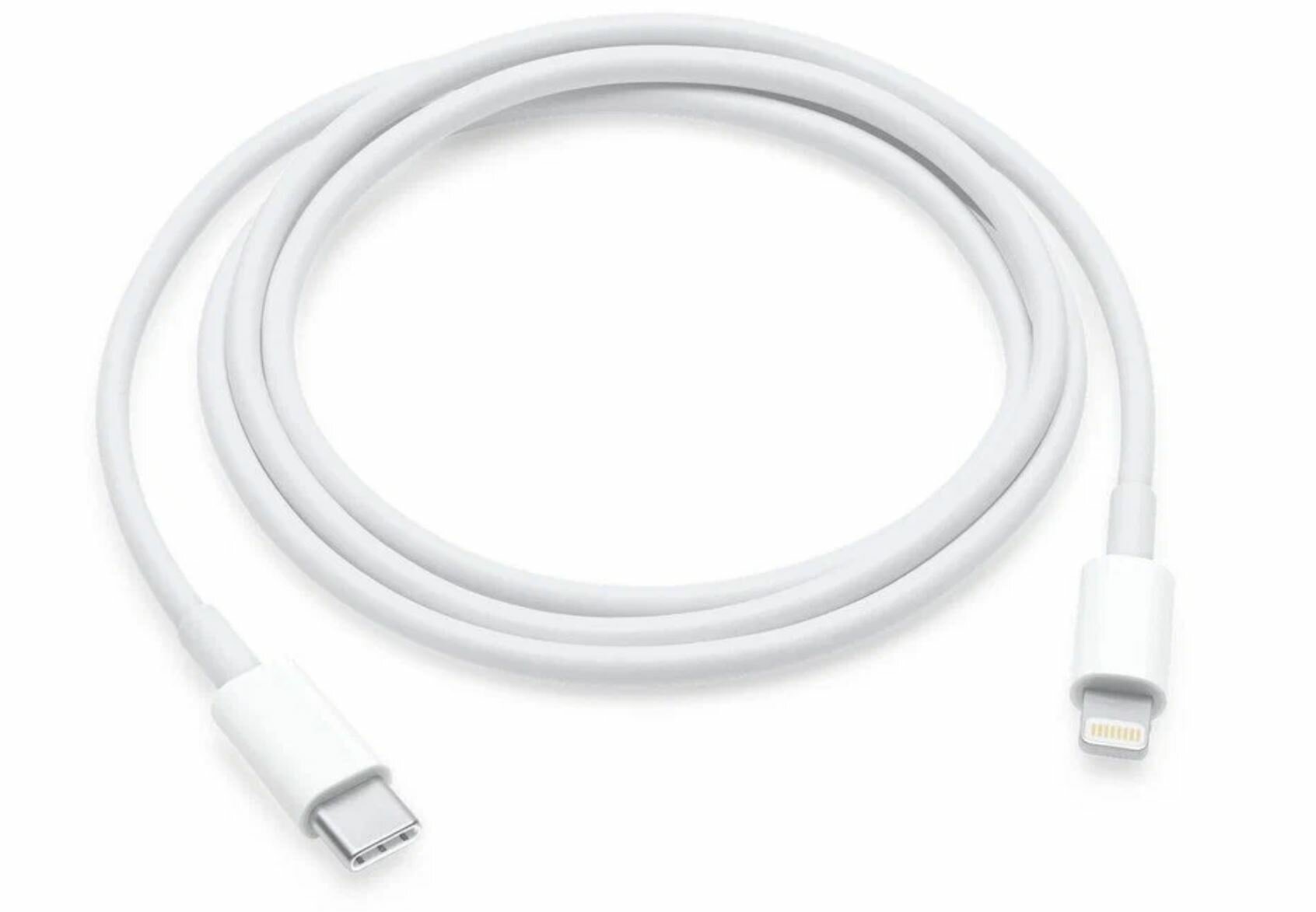 Кабель Apple USB Type-C - Lightning, 1 м, 1 шт, белый