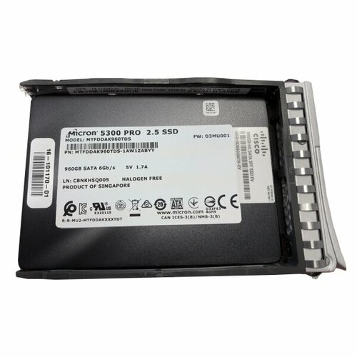 Жесткий Диск Cisco MTFDDAK960TDS-1AW1ZABYY 960Gb SATA 25 SSD 10707500₽