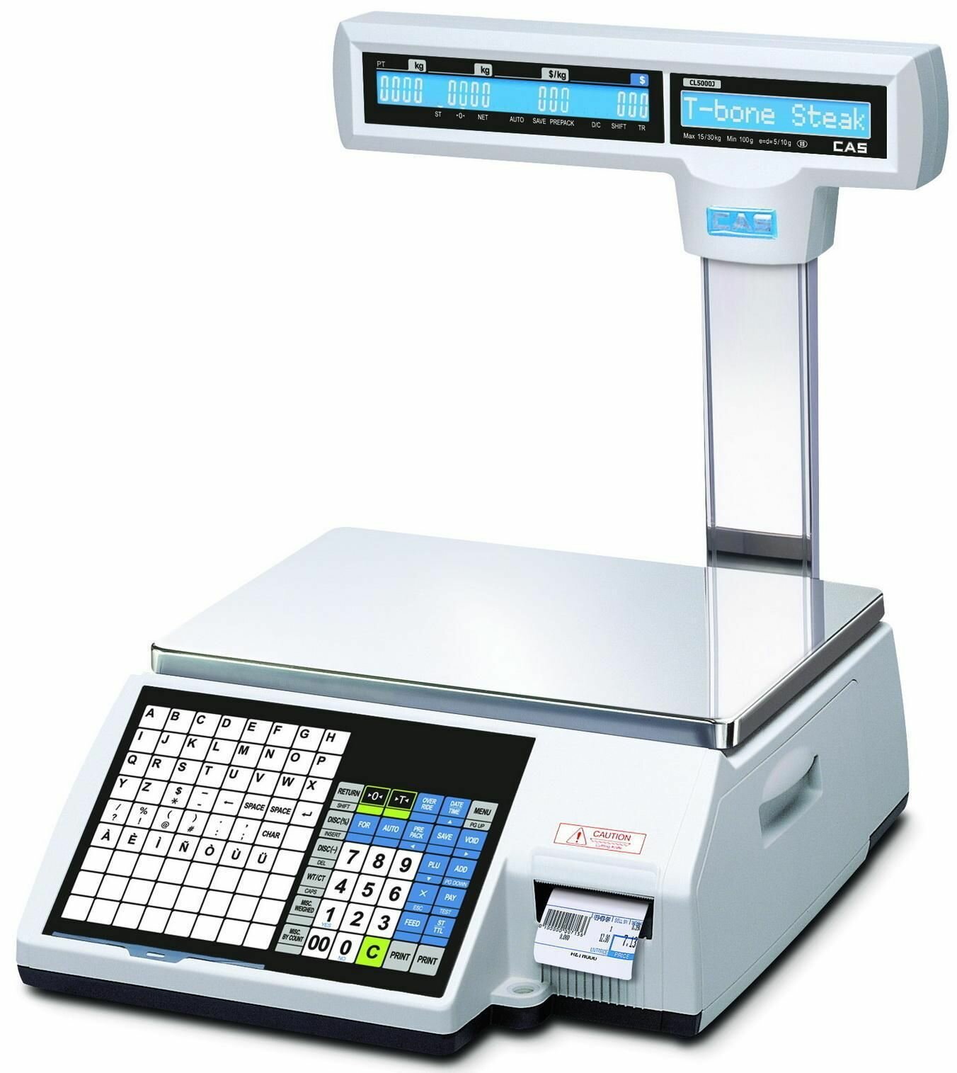 Весы торговые электронные CAS CL5000J-6IP TCP-IP, 7929 товаров, 2 ЖК-дисплея