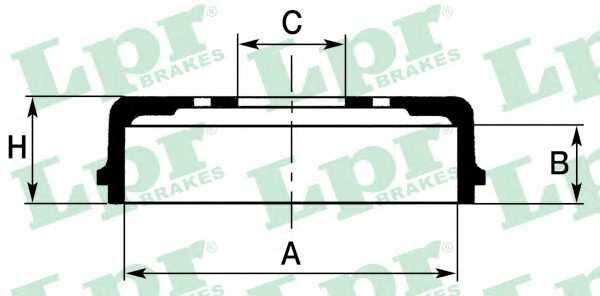 Барабаны тормозные LPR для SKODA FABIA II Combi (545) 1.6 TDI LPR 7D0594