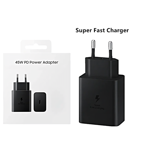 Адаптер питания для Samsung 45W PD Adapter USB-C / Супер быстрая зарядка Super Fast Charging 45Вт / Black