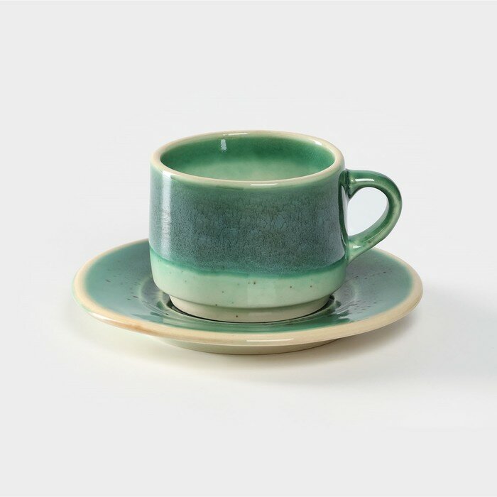 фото Чайная пара Erboso reattivo, 2 предмета: чашка 200 мл, блюдце d=15,5 см