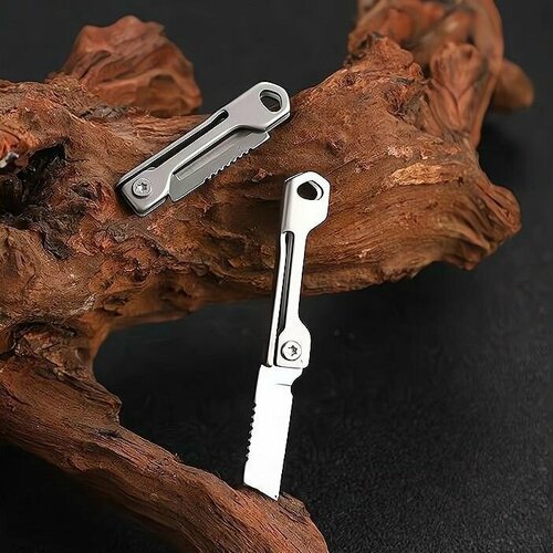 Брелок, серый складной мини нож из титанового сплава s35vn многофункциональный брелок для ключей для дома и улицы подвесной инструмент для повседневного