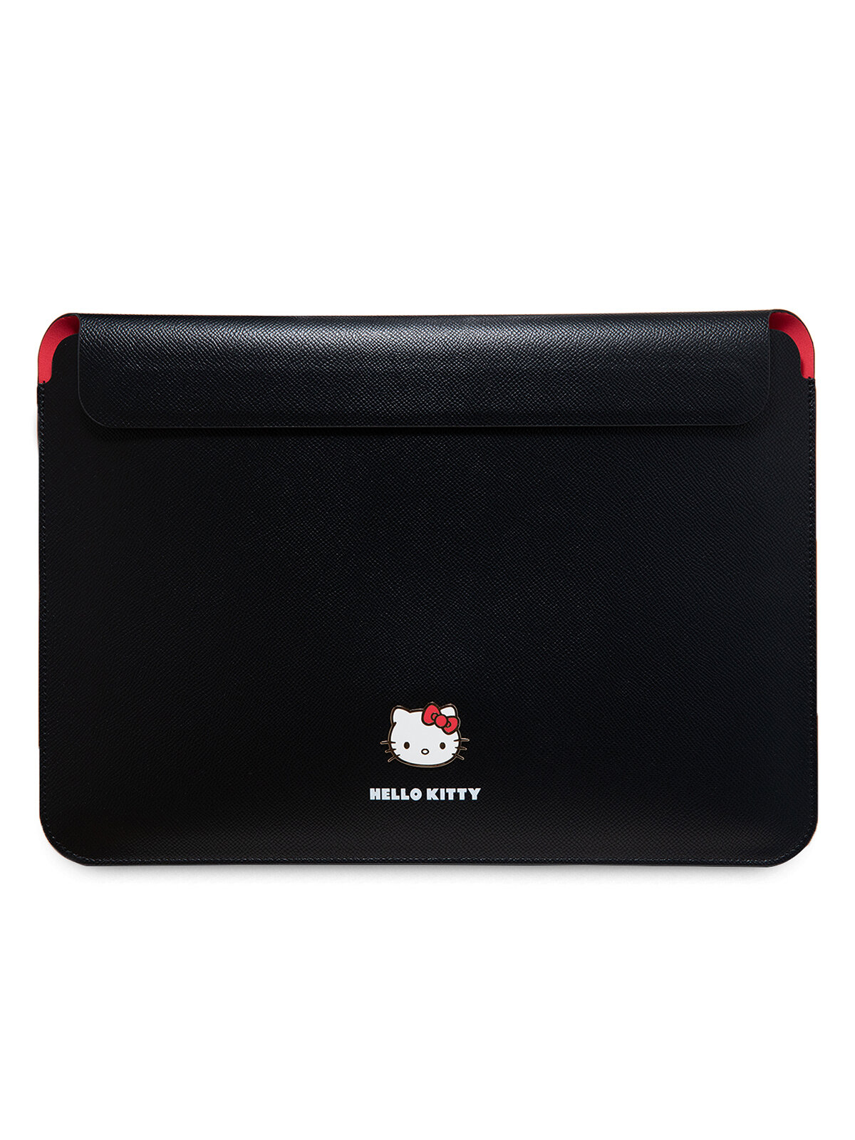 Hello Kitty для ноутбуков 13"/14" чехол Sleeve PU Grained leather Metal Kitty Head Black