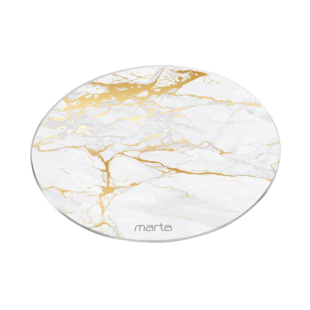 фото MARTA MT-3744 белый мрамор доска разделочная