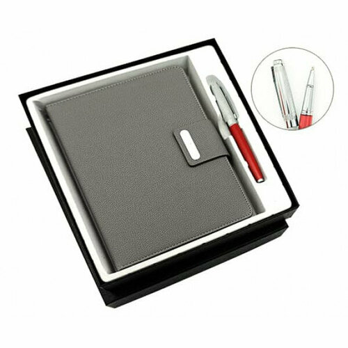 Набор подарочный DB-275 Записная книжка 1521см магнитный клапан серый ручка черныйсеребро в кк 328308 1306₽
