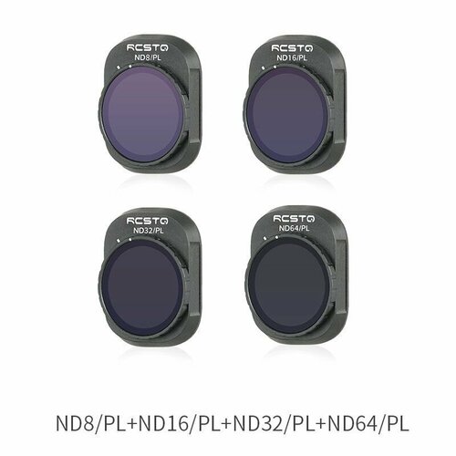 Набор из 4 ND-PL фильтров для квадрокоптера DJI Mini 4 Pro фильтры telesin для gopro hero 10 9 nd8 pl nd16 pl nd32 pl