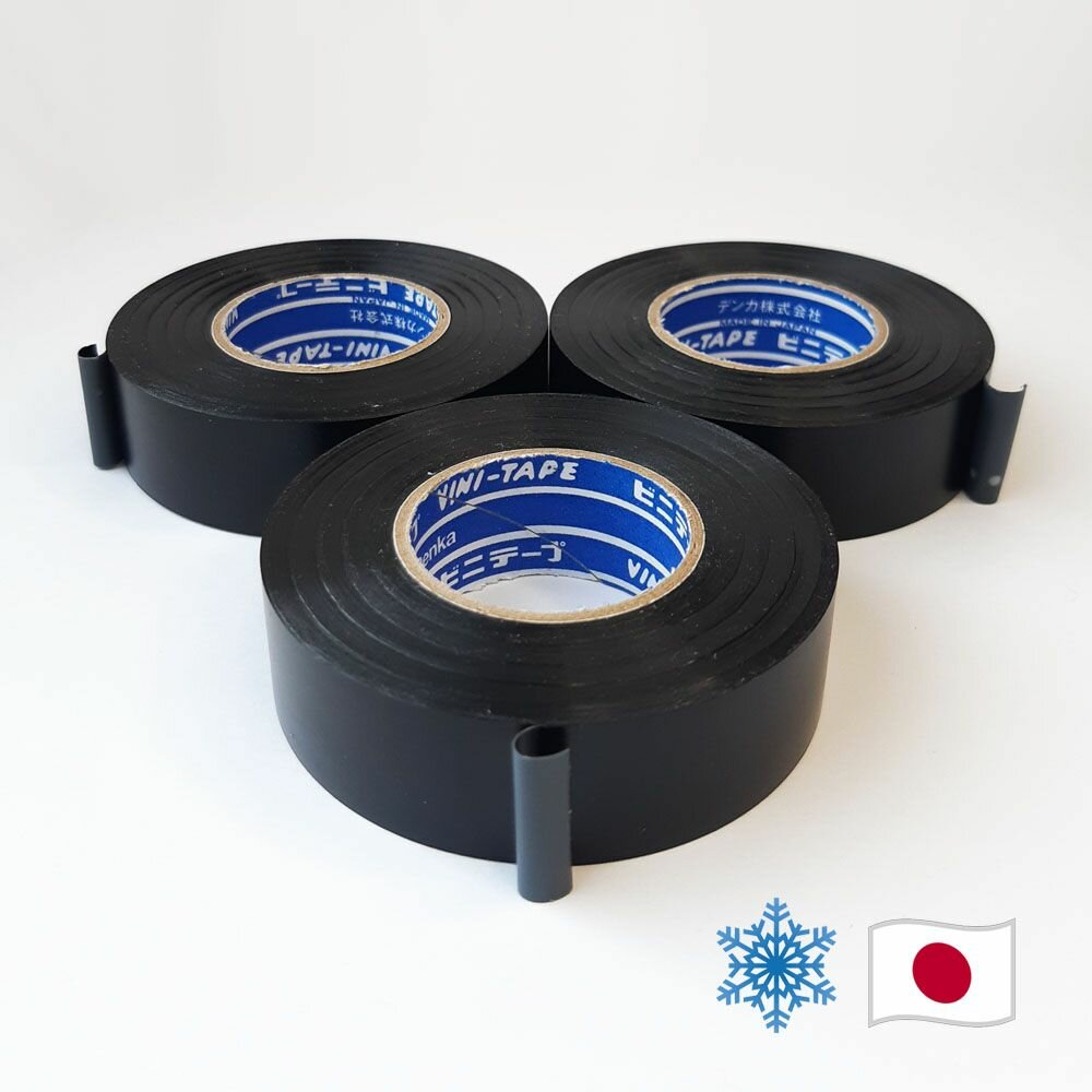 Японская Denka Vini-Tape 234 W * 3шт по 20метров * 19мм изолента пвх