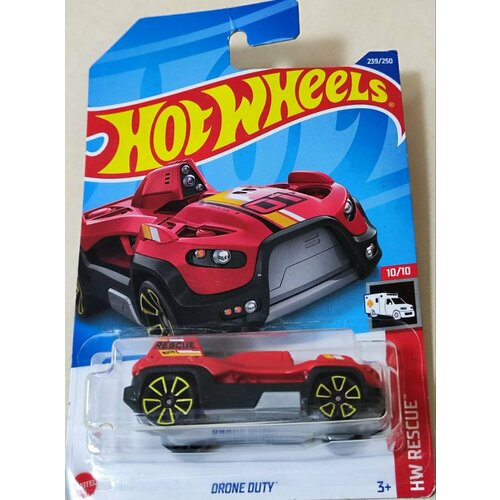 Hot Wheels Машинка базовой коллекции DRONE DUTY красная C4982/HCT43 машинка hot wheels коллекционная оригинал drone duty красный