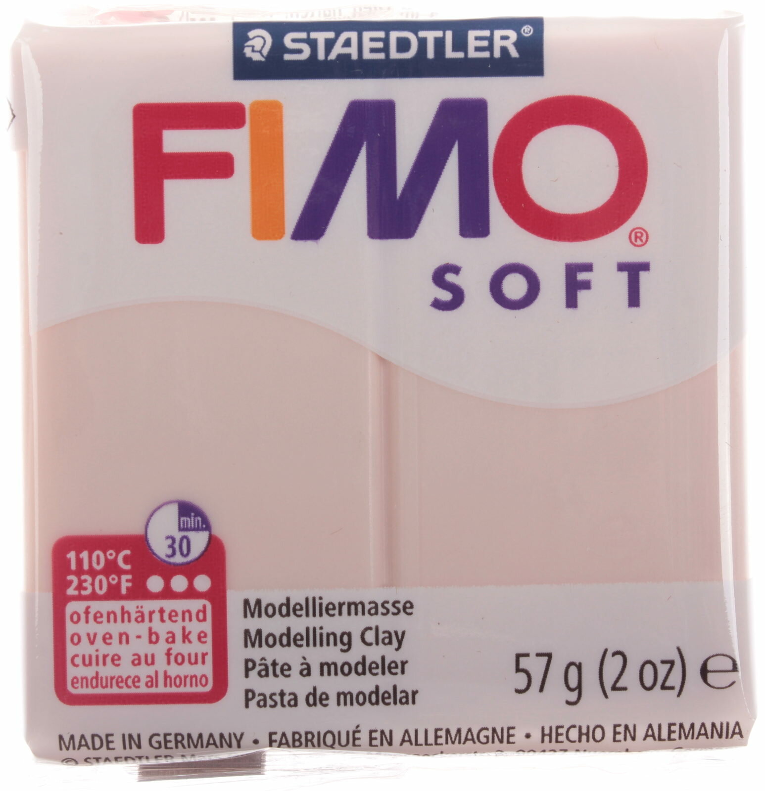 Полимерная глина FIMO Soft, телесный (43), 57г, 1шт