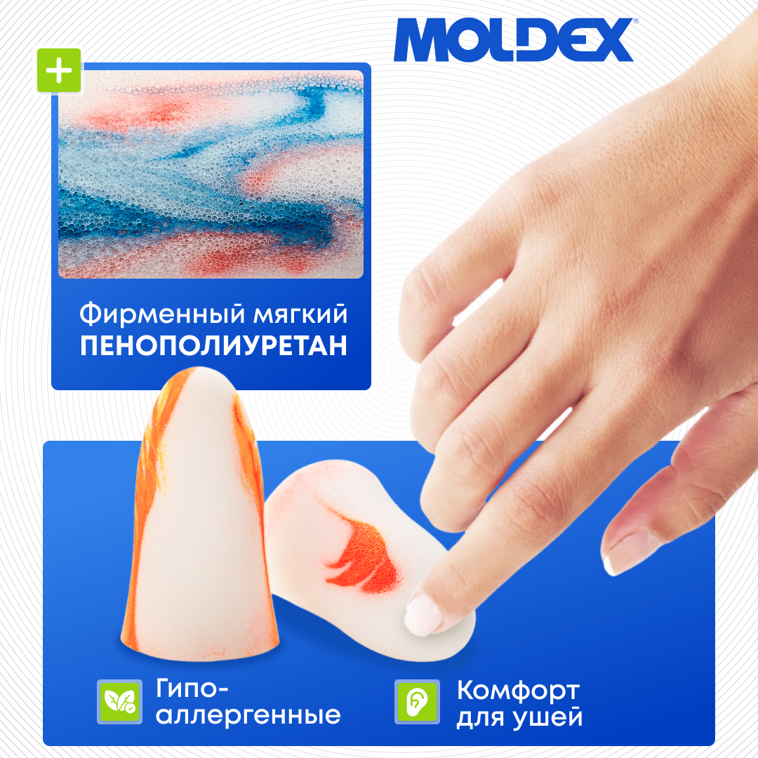 Беруши для сна Moldex Spark Plugs (2 пары) c защитным кейсом