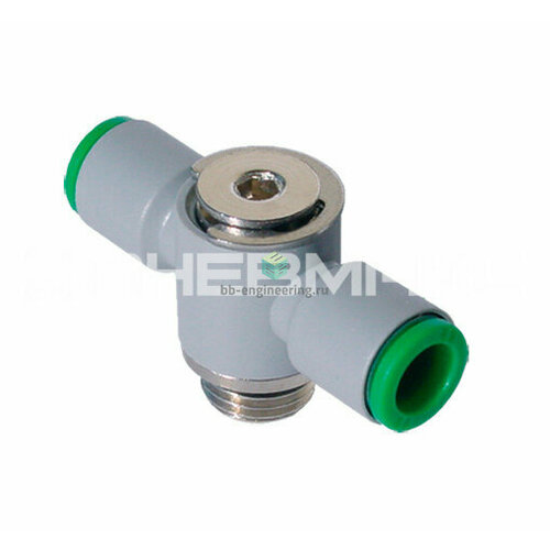 T161014 PNEUMAX - Тройник T-образный с серьгой с нар резьбой цанговый G14-10 мм 1238₽