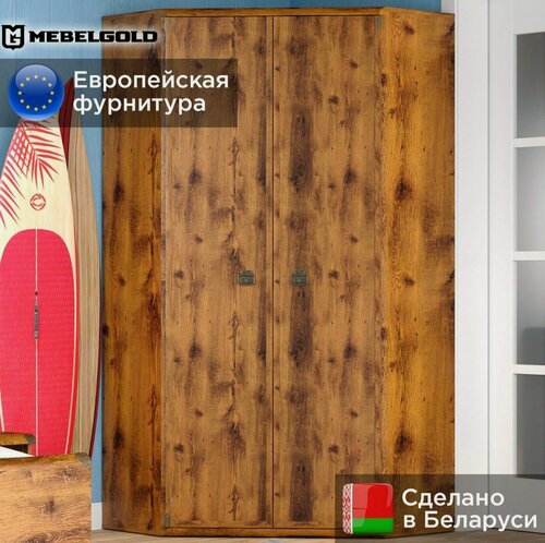 Изображение товара Шкаф Индиана / Indiana JSZFN 2d дуб саттер МебельГолд, 95х95х195.5 см