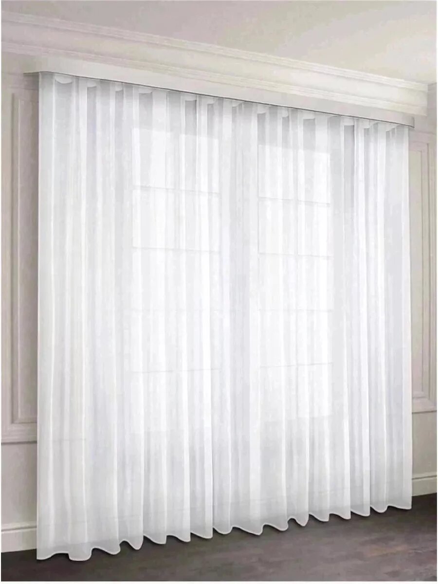 фото Тюль однотонная