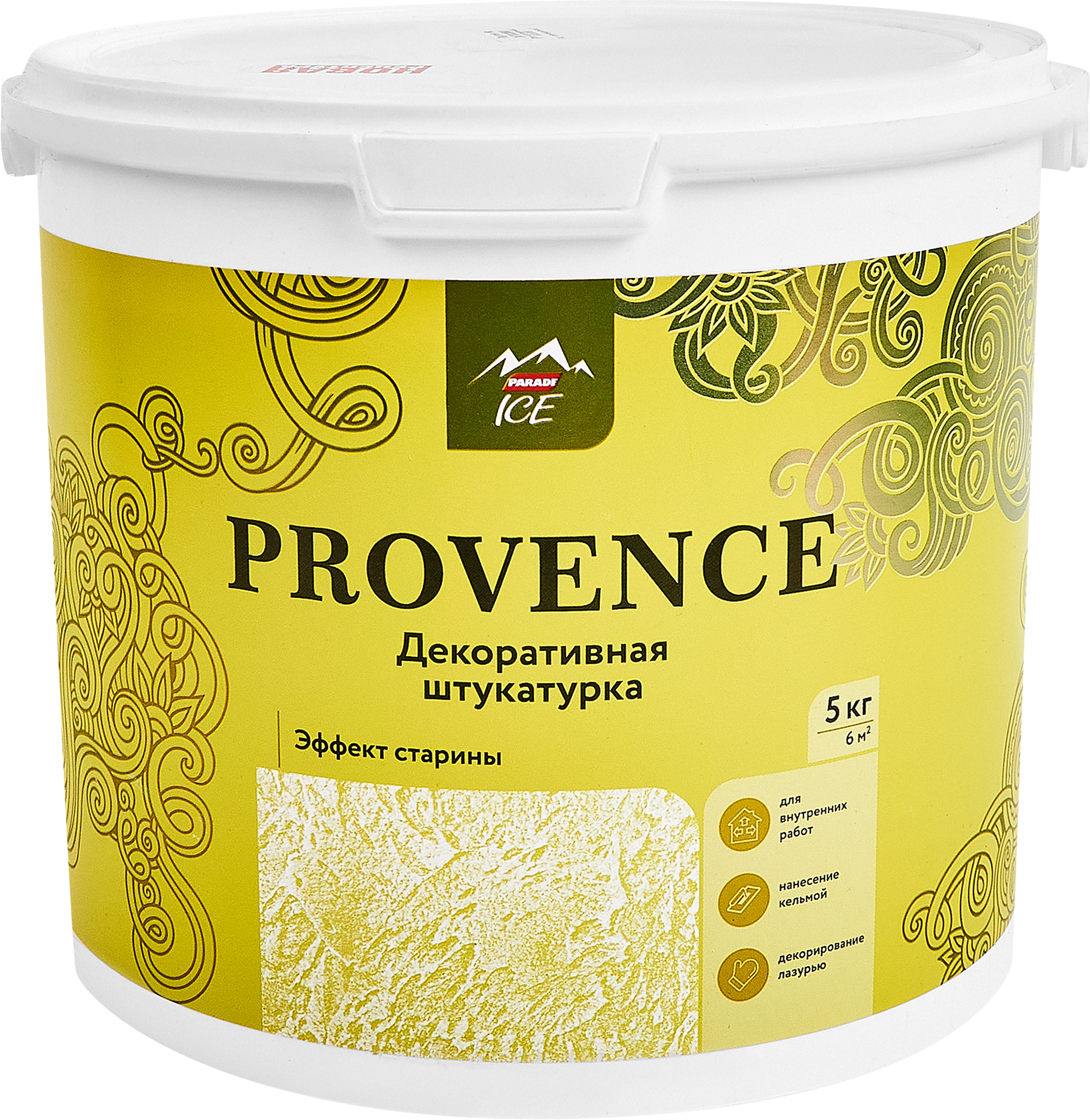 фото Штукатурка декоративная Parade Provence эффект старины цвет белый 5 кг