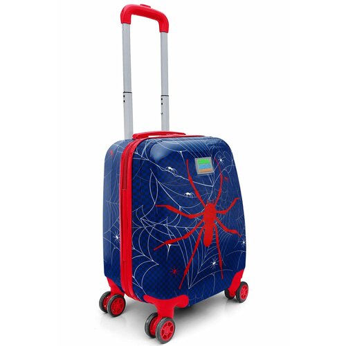 Чемодан  CORAL HIGH, ручная кладь, 33х40х25 см, 2.3 кг, красный, синий