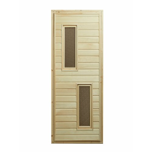 Дверь для бани и сауны со стеклом 70х180 см. осина, дверь в парную деревянная