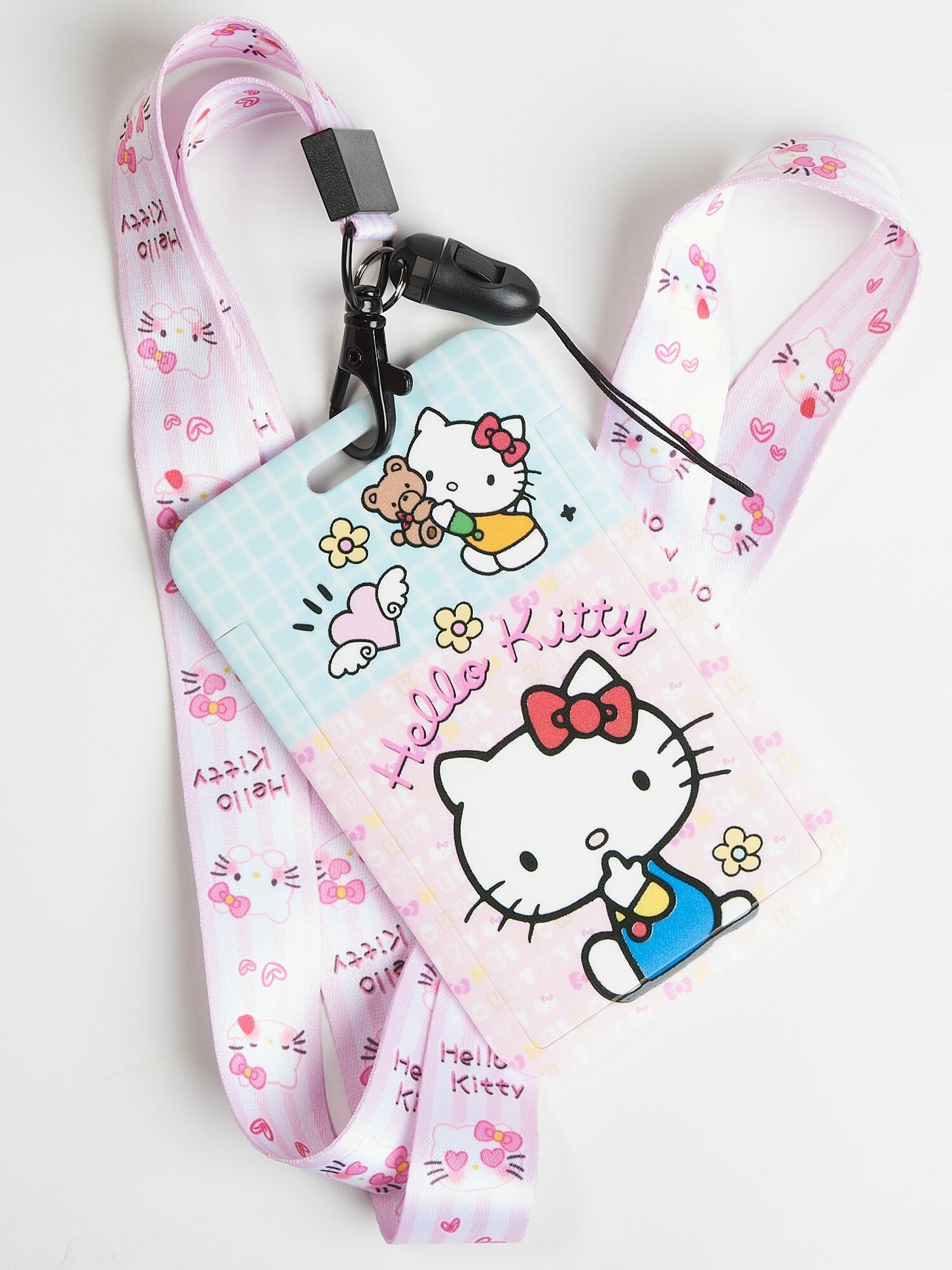 Держатель для бейджа, пропуска, карты с лентой / Хеллоу Китти / Hello Kitty