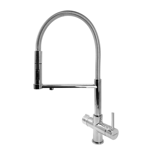 Смеситель для кухни четырехходовой на 2 воды осмотическая и минерализованная с гибким изливом 17990₽