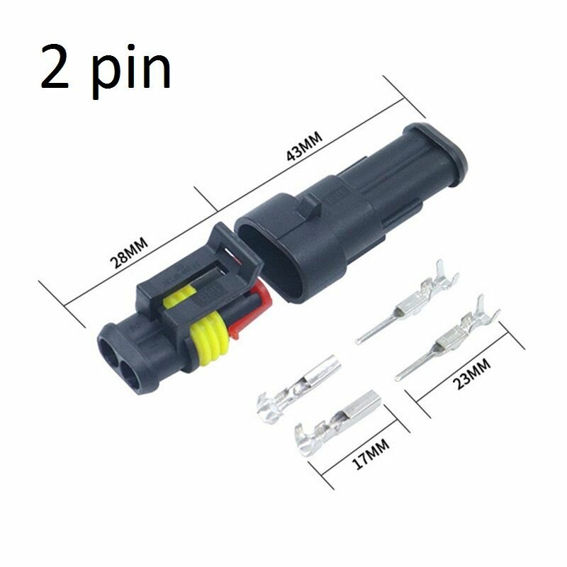 фото Высококачественный водонепроницаемый разъем 2Pin Папа+Мама