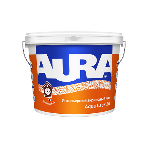 Лак Акриловый Aura Aqua Lack 20 9л Полуматовый Интерьерный без Запаха Аура Аква Лак 20 4429₽
