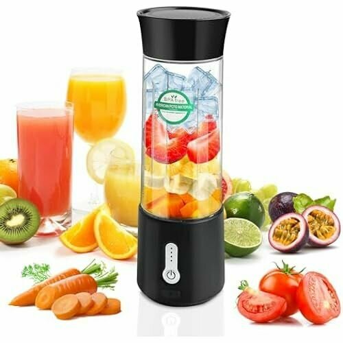 Talifoca Портативный миксер для смузи и коктейлей 500 мл миксер для приготовления смузи на вынос портативный мини-миксер с 6 лопастями из нержавеющей стали перезаряжаемый портативный миксер типа C шейкер Slushy 1057100₽