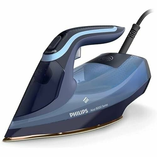 Паровой утюг Philips Azur 8000 Series постоянная подача пара 55 гмин паровой удар 240 г 3000 Вт технология OptimalTEMP SteamGlide Elite светло-голубой DST802020 2459100₽