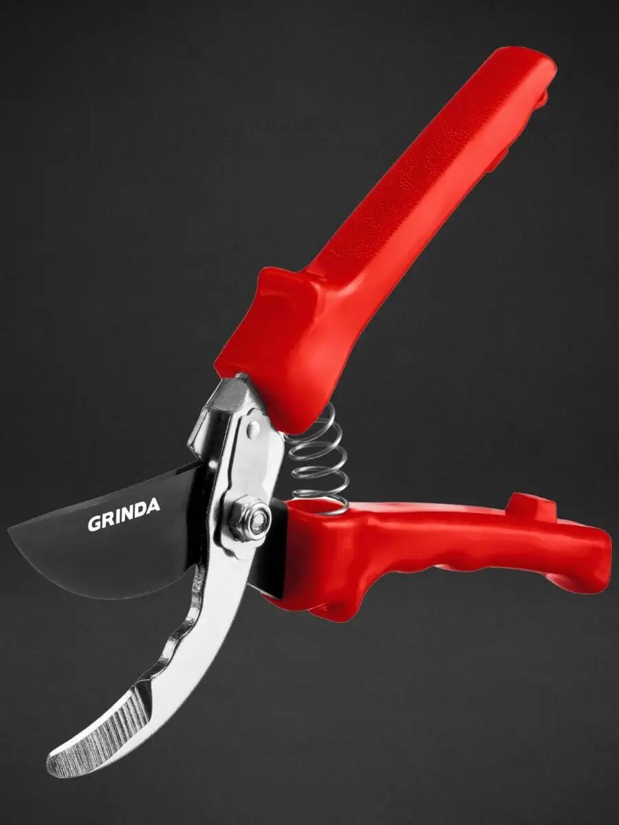 Высоторезы Секатор GRINDA G-35, фиксатор лезвий, волнообразные лезвия, сталь, пластик
