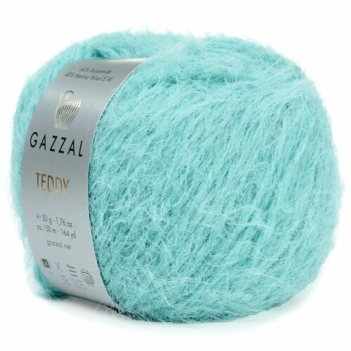 Пряжа Gazzal Teddy 6558 Газзал Тедди, 40% супервош мериносовая шерсть, 60% ПА 50г, 150 м, 1 моток