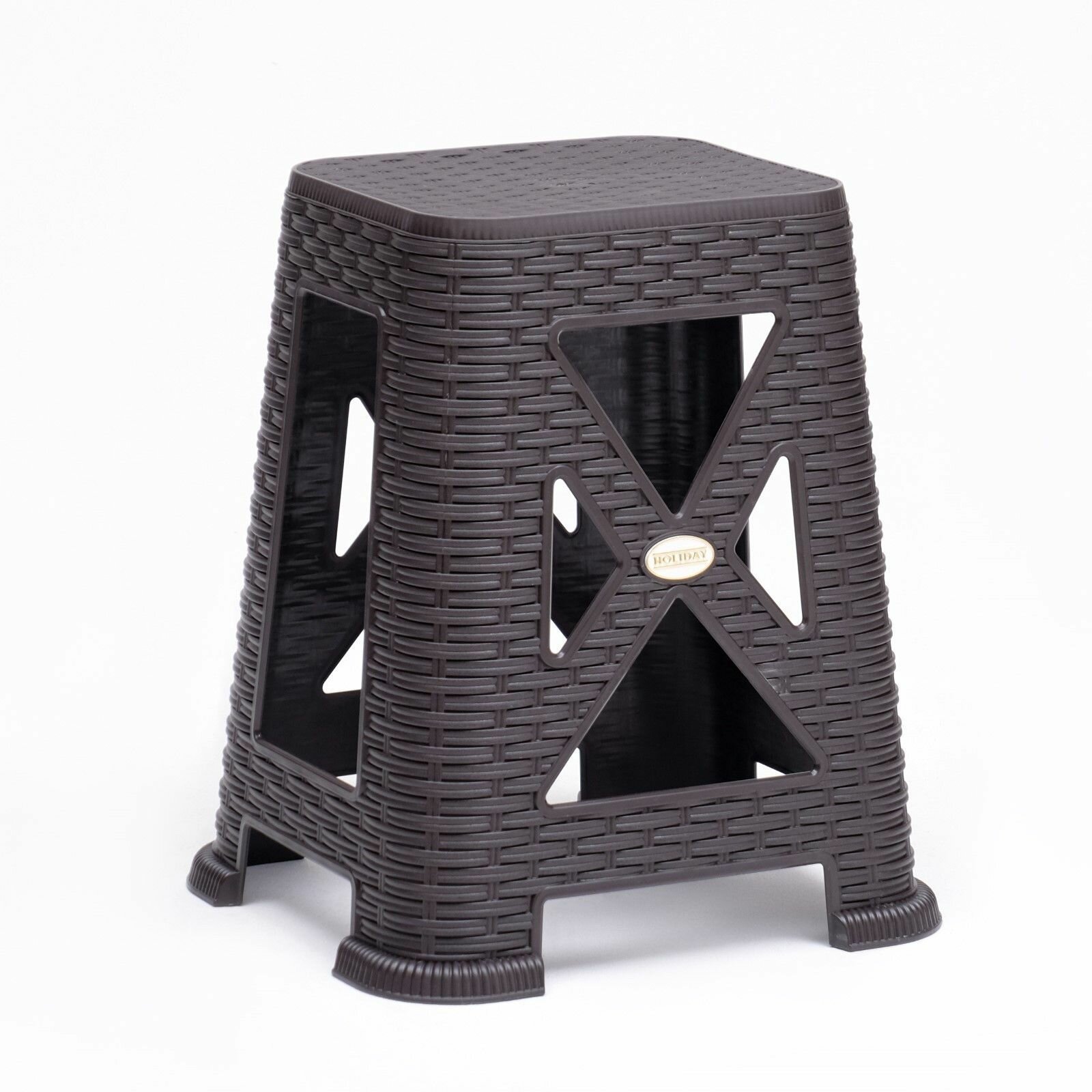 фото Темно-коричневый садовый табурет Ротанг