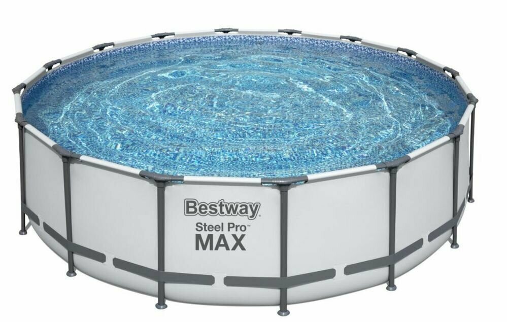 Bestway 5612Z BW Каркасный бассейн Steel Pro Max 488х122см 19480л фил.-насос 5678л/ч лестница тент