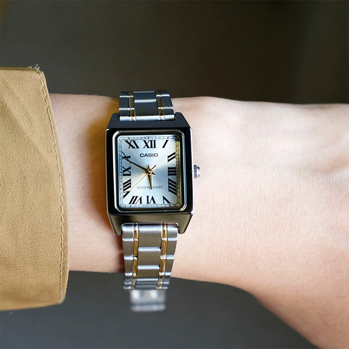 Наручные часы CASIO Collection, серебряный, экрю, золотой — фото 1