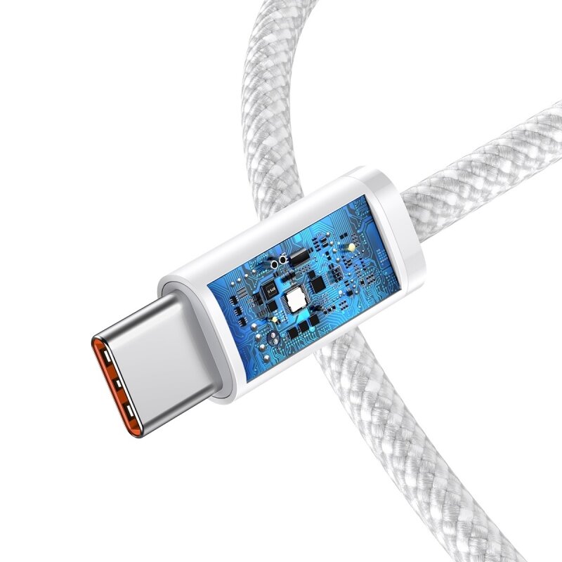 Кабель Baseus Dynamic Series Fast Charging Data Cable Type-C to Type-C 100W 1m White (CALD000202) — фото 1
