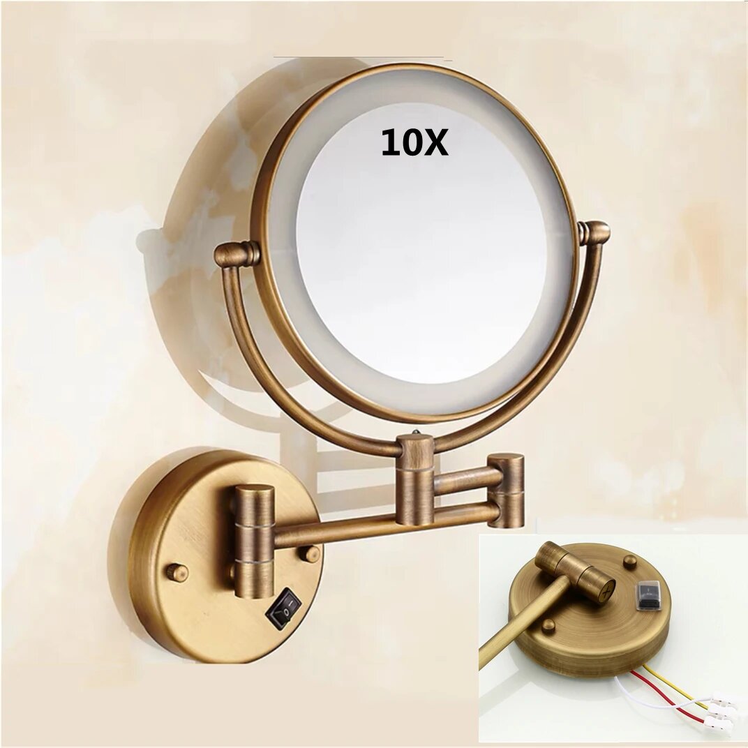 Антикварное LED-зеркало 10X, Antique 10X-C