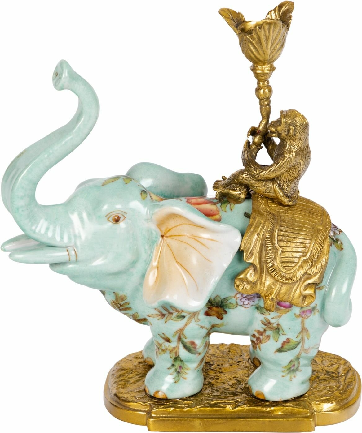 31G2528/F792AC/HLG2037 Подсвечник Слон 22х9х23см, фарфор, Glasar