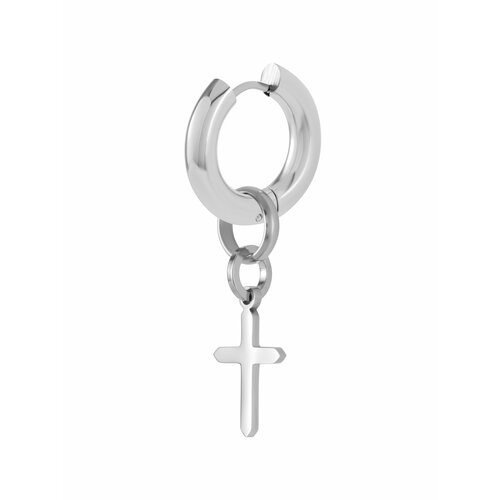 Моносерьга LUMINORA, размер 20 мм, серебристый