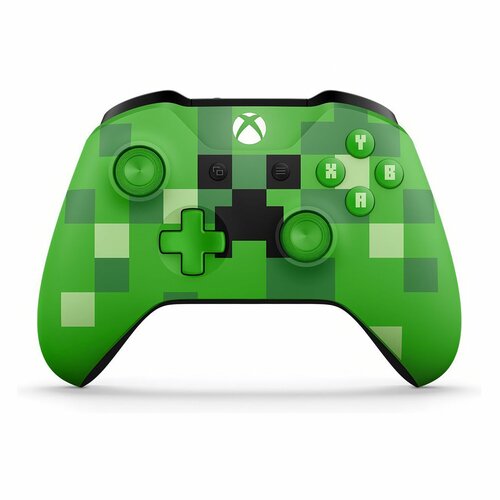 Геймпад Microsoft Xbox One Wireless Controller Minecraft Series, minecraft creeper, зеленый