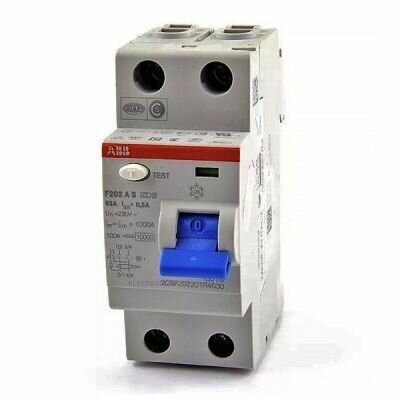 F202 A S 63/0,3 УЗО противопожарное ABB, 63A 300mA тип А селективное 2CSF202201R3630