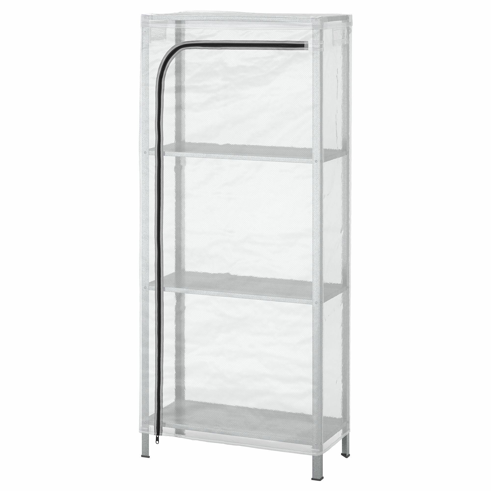 IKEA HYLLIS / хиллис, крышка уличного стеллажа, прозрачная, 60x27x140 см — фото 1