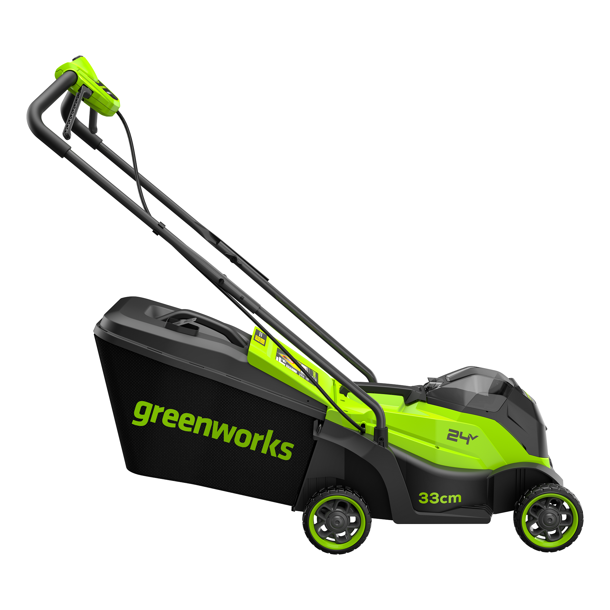 Газонокосилки Аккумуляторные Газонокосилка аккумуляторная Greenworks GD24LM331,24V, 33 см, бесщеточная, c 1хАКБ 2Ач, 2520607UA