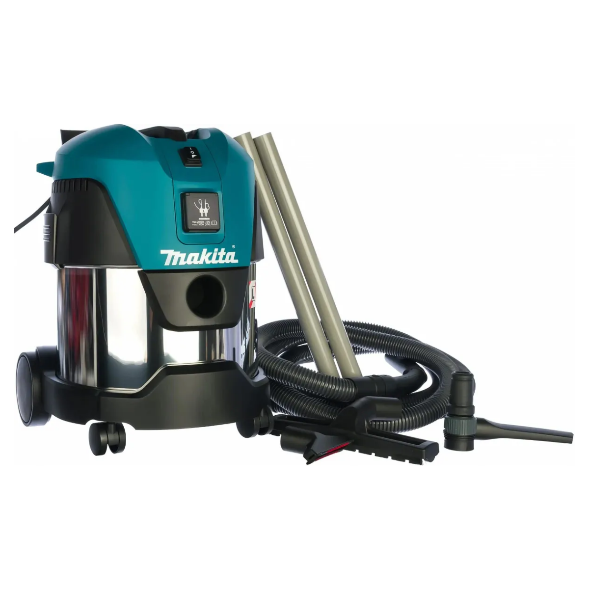 Пылесос строительный Makita VC2012L, мощность 1000Вт, объем 20л, зеленый, сухая и влажная уборка