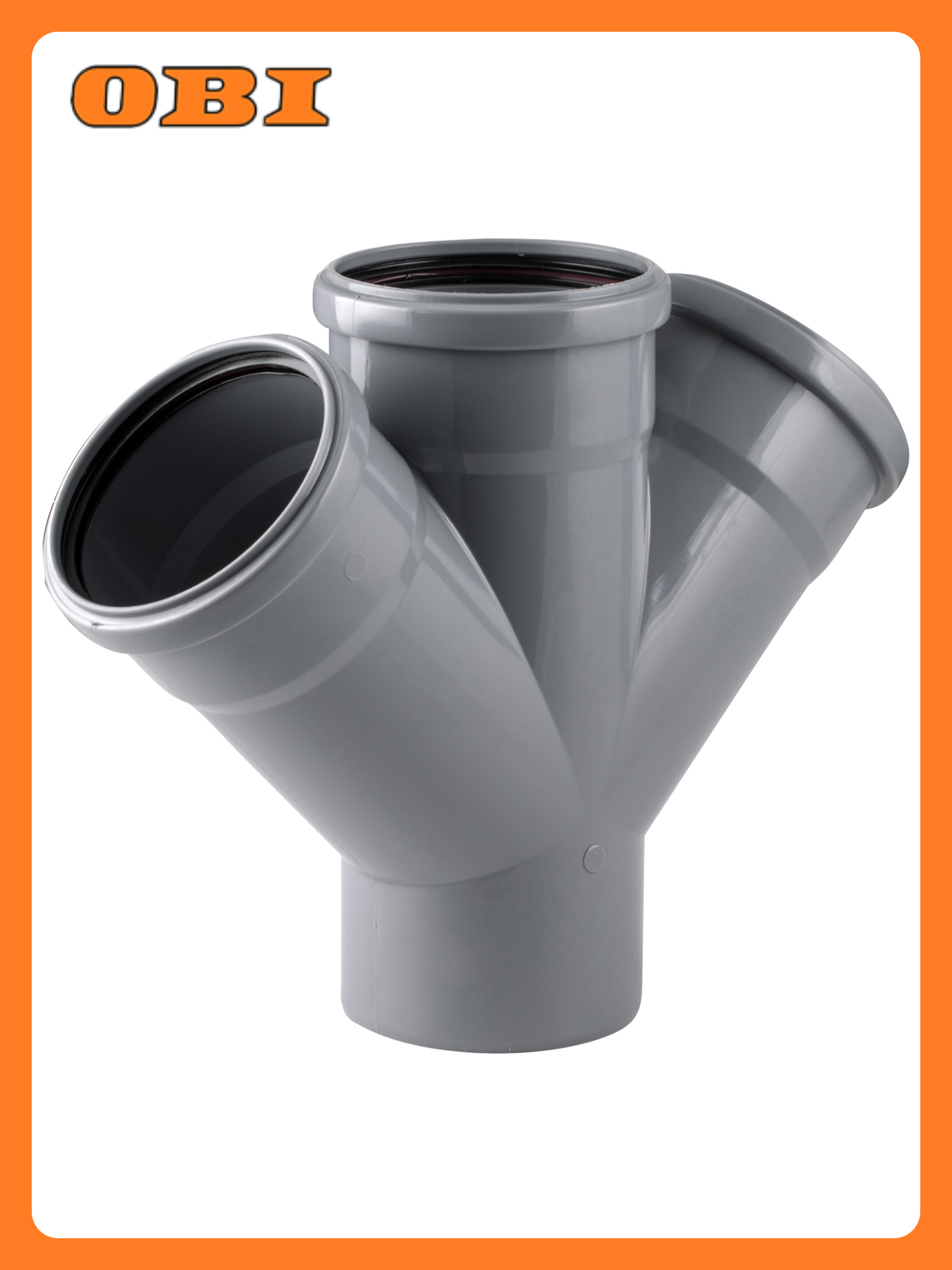 Крестовина Политрон ВК ПП  одноплоскостная  полипропилен  110 мм  угол 45   серая