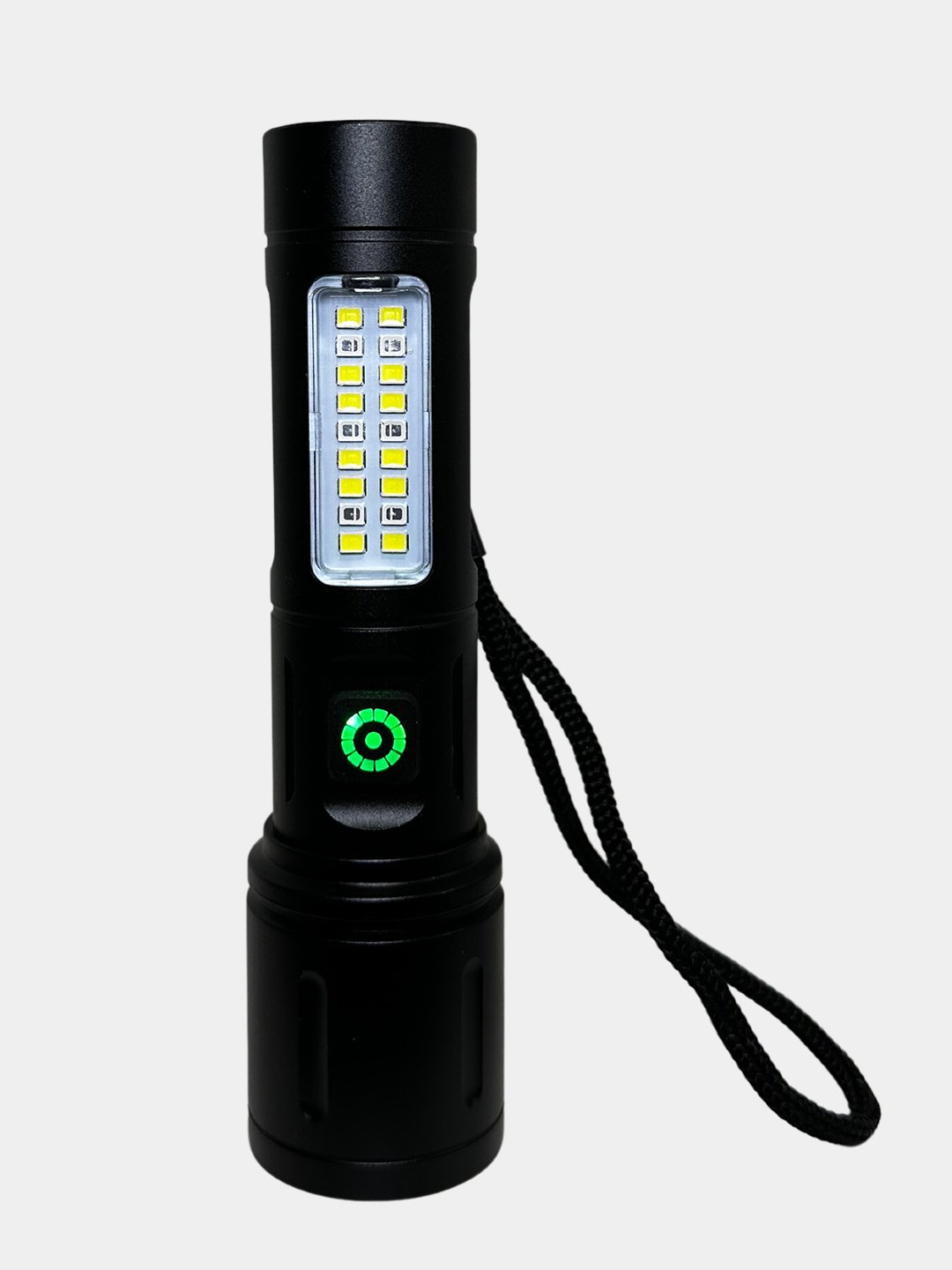 Фонарь светодиодный, металлический с ZOOM, перезаряжаемый, 300 м