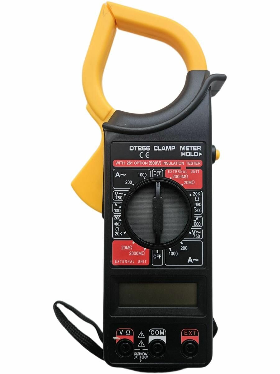 Мультиметр цифровой /токовые клещи принцип холла/ DT266