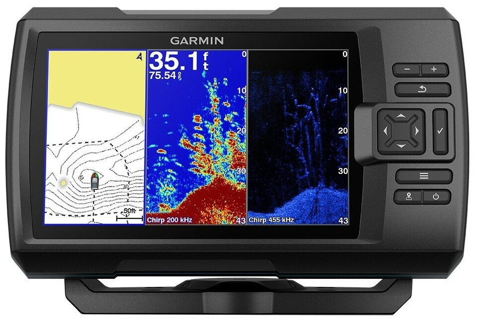 Garmin Эхолот Striker Plus 7cv с транцевым трансдьюсером GT20