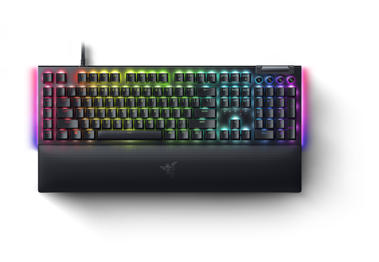 Игровая клавиатура Razer BlackWidow V4, Green Switch (RZ03-04690100-R3M1) русские буквы