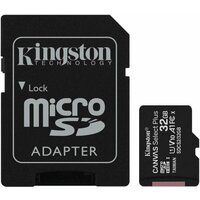 Карта памяти microSDHC UHS-I U1 Kingston Canvas Select Plus 32 ГБ, 100 МБ/с, Class 10, SDCS2/32GB, 1 шт, переходник SD