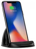 Сетевая зарядка Baseus Silicone Horizontal Desktop Wireless Charger черный