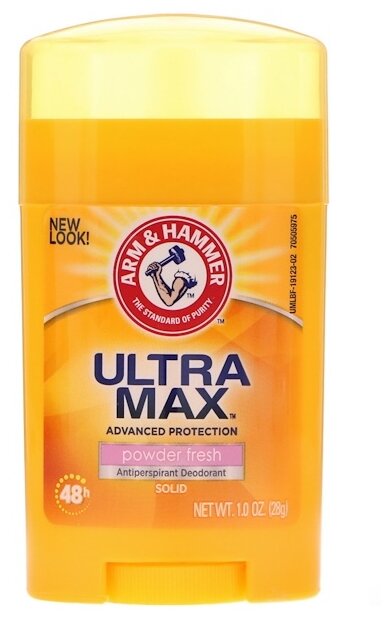Arm&Hammer Дезодорант-антиперспирант UltraMax powder fresh, стик, 28 мл, 28 г