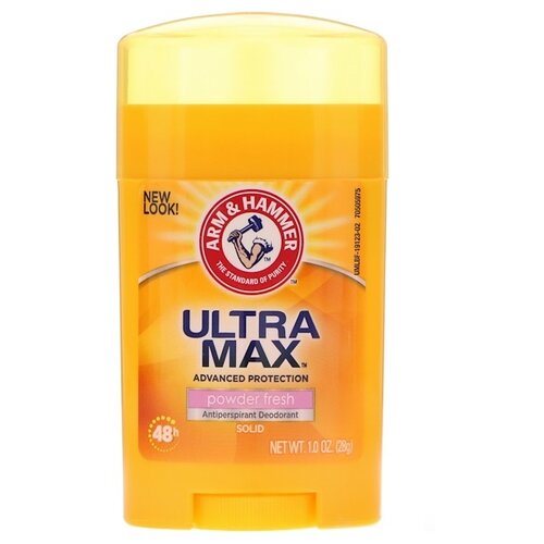 Arm&Hammer Дезодорант-антиперспирант UltraMax powder fresh, стик, 28 мл, 28 г 100% натуральный антиперспирант дезодорант антиперспирант кристаллический дезодорант из алюминиевого сплава удаление подмышек 60 г